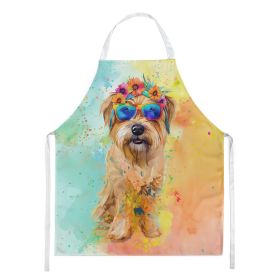 Cairn Terrier Hippie Dawg Apron Cooking Kitchen Server Baking Crafts Gardening for Adult Women Men, Unisex, Large, Multicolor