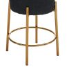 24" Tall, Round Bar Stools, Set of 2 - Contemporary upholstered dining stools for kitchens
