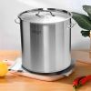 SOGA Stock Pot 25L Top Grade Thick Stainless Steel Stockpot 18/10
