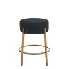 24" Tall, Round Bar Stools, Set of 2 - Contemporary upholstered dining stools for kitchens
