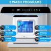 IAGREEA Portable Countertop Dishwasher, No Hookup Needed, Compact Dishwasher With 5-Liter Built-in Water Tank,5 Programs, 360¬∞ Dual Spray