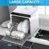 IAGREEA Portable Countertop Dishwasher, No Hookup Needed, Compact Dishwasher With 5-Liter Built-in Water Tank,5 Programs, 360¬∞ Dual Spray