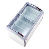 VEVOR Commercial Ice Cream Display Case, 12.8 Cu.ft Chest Freezer, Mobile Glass Top Deep Freezer