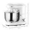 Stand Mixer with 6+1P Speed, 600W Tilt Head Kitchen Electric Mixer with 6 Qt Stainless Steel Mixing Bowl, Beater