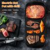 2 In 1 1300W Electric Hot Pot with Grill Smokeless Non-Stick Korean BBQ Grill Shabu Shabu Hot Pot with 5 Firepower Levels for 2-6 People