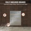 VEVOR Outdoor Kitchen Drawers 14" W x 20.3" H x 23" D, Flush Mount Triple Access BBQ Drawers Stainless Steel with Handle