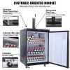 VEVOR Beer Kegerator, Single Tap Draft Beer Dispenser, Full Size Keg Refrigerator With Shelves, CO2 Cylinder, Drip Tray & Rail