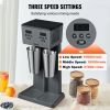 VEVOR Milkshake Maker, 375W x 2 Electric Milkshake Machine, Commercial Double Heads Drink Mixer Blender, LED Intelligent Microswitch