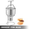 VEVOR Donut Depositor 5L Capacity Donut Dropper Hopper Food-Grade Aluminum Manual Donut Dispenser 6 Adjustable Thicknesses Donut Hopper with Stand Don