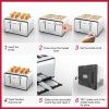 Toaster 4 Slice, Stainless Steel Extra-Wide Slot Toaster with Dual Control Panels of Bagel/Defrost/Cancel Function, 6 Toasting Bread Shade Settings