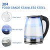 [Old Code: 93541003] ZOKOP HD-1857-A 110V 1200W 1.8L Electric Glass Kettle US Plug