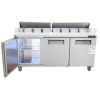 VEVOR Commercial Refrigerator, 72" Sandwich & Salad Prep Table, 17.73 Cu. Ft Stainless Steel Refrigerated Food Prep Station with 18 Pans, Cut Board