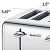 Toaster 4 Slice, Stainless Steel Extra-Wide Slot Toaster with Dual Control Panels of Bagel/Defrost/Cancel Function, 6 Toasting Bread Shade Settings