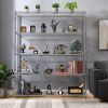 Warehouse, supermarket,kitchen,and other 5-layer heavy-duty adjustable shelves with wheels and adjustable feet