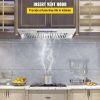VEVOR Insert Range Hood, 900CFM 4-Speed, 36 Inch Stainless Steel Built-in Kitchen Vent with Touch & Remote Control LED Lights Baffle Filters