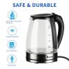 [Old Code: 93541003] ZOKOP HD-1857-A 110V 1200W 1.8L Electric Glass Kettle US Plug