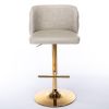 A&A Furniture,Swivel Barstools Adjusatble Seat Height, Modern PU Upholstered Bar Stools with the whole Back Tufted