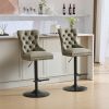 A&A Furniture,Aged and Retro PU Swivel Barstools Adjusatble Seat Height from 26-33 Inch