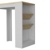 Cecil Kitchen Island, 3-Tier Shelf, Manufactured wood Top