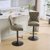 A&A Furniture,Aged and Retro PU Swivel Barstools Adjusatble Seat Height from 26-33 Inch