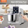 VEVOR 6 in 1 Stand Mixer, 450W Multifunctional Electric Mixer with Tilt-Head, 6 Speeds and LCD Screen Timing, 7.4Qt Stainless Bowl, Dough Hook