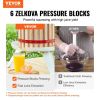 VEVOR Fruit Wine Press, 3.2 Gallon/12L, Solid Wood Basket with 6 Blocks, Manual Juice Maker