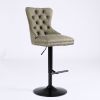 A&A Furniture,Aged and Retro PU Swivel Barstools Adjusatble Seat Height from 26-33 Inch