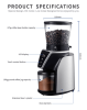 PSCG001   electric coffee grinder 31 gear 275g powder bin 100g LED display touch control taper no burr electric coffee grinding professional taper bur