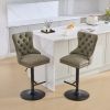 A&A Furniture,Aged and Retro PU Swivel Barstools Adjusatble Seat Height from 26-33 Inch