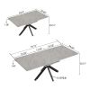 Scalable Dining Table Table Set for 6-8 Person for Dining Room