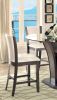 Style Comfort Contemporary 2pcs Counter Height Chairs Gray And White Leatherette Cushion Seat Kitchen Dining Room Furniture
