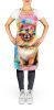 Pomeranian Hippie Dawg Apron Cooking Kitchen Server Baking Crafts Gardening for Adult Women Men, Unisex, Large, Multicolor