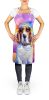 Basset Hound Hippie Dawg Apron Cooking Kitchen Server Baking Crafts Gardening for Adult Women Men, Unisex, Large, Multicolor