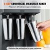 VEVOR Milkshake Maker, 375W x 3 Electric Milkshake Machine, Commercial Triple Heads Drink Mixer Blender, LED Intelligent Microswitch