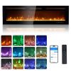 ZOKOP 60" Smart WiFi Electric Fireplace Insert, 1500W Wall Recessed/Mounted, Freestanding Fireplace Heater with Remote Control