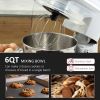Stand Mixer with 6+1P Speed, 600W Tilt Head Kitchen Electric Mixer with 6 Qt Stainless Steel Mixing Bowl, Beater