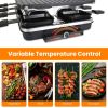 1300W Raclette Desktop Grill for 8People Non-Stick Reversible Electric Indoor Griddle with 8 Cheese Melt Pans Adjustable Temperature Dishwasher Safe K