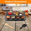 1300W Raclette Desktop Grill for 8People Non-Stick Reversible Electric Indoor Griddle with 8 Cheese Melt Pans Adjustable Temperature Dishwasher Safe K