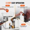 VEVOR Commercial Orange Juicer, 120W Automatic Feeding Juice Extractor with Water Tap, Stainless Steel Juicer Machine 25 Oranges/Minute