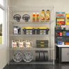 Warehouse, supermarket,kitchen,and other 5-layer heavy-duty adjustable shelves with wheels and adjustable feet