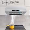 30 inch Under Cabinet Range Hood 900CFM Stainless Steel 3 Speed Gesture&Touch Control
