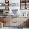 30 inch Insert Range Hood 600 CFM;  Built-in Stainless Steel Range Hoods with Right Button Controls and Back LED Lights; Kitchen Hood for Over Stove;