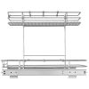 VEVOR 2 Tier 12"W x 17"D Pull Out Cabinet Organizer, Heavy Duty Slide Out Pantry Shelves, Chrome-Plated Steel Roll Out Drawers