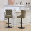 A&A Furniture,Aged and Retro PU Swivel Barstools Adjusatble Seat Height from 26-33 Inch