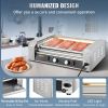 VEVOR Hot Dog Roller, 18 Hot Dog Capacity 7 Rollers, 1050W Stainless Steel Cook Warmer Machine with Dual Temp Control
