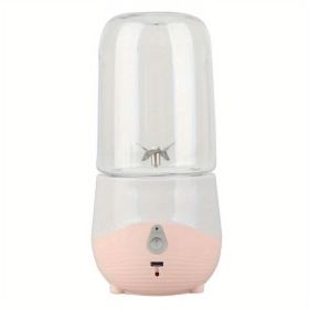Portable Juicer Household Fruit Small Charging Mini Electric High Temperature Resistant Cup Body Juicer (Color: pink)