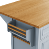 52" Kitchen Island with Drop Leaf, Embossed Texture Kitchen Island on Wheels with Spice Rack, Towel Rack, 2 Doors and 5 Drawers