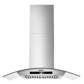 VEVOR 36" Wall Mount Range Hood Ceiling Mount Vent 800CFM Gesture & Touch Control (Type: Top-mounted, size: 36 inch)