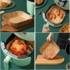 100pcs Air Fryer Liner Square Filter Paper Baking Paper Liner Food Grade Parchment Paper Airfryer Microwave Oven Frying Pan