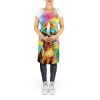 Dachshund Hippie Dawg Apron Cooking Kitchen Server Baking Crafts Gardening for Adult Women Men, Unisex, Large, Multicolor